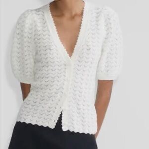 Aritzia White Knit Cardigan